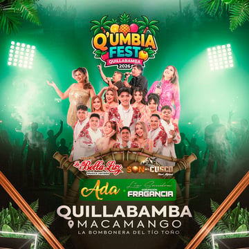 Q'umbia Fest Quillabamba 2026 con La Bella Luz y mucho más