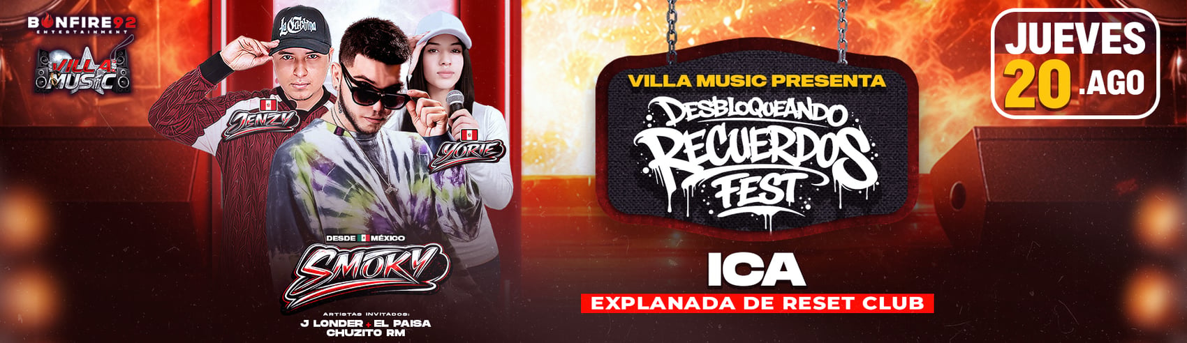 Desbloqueando Recuerdos Fest con Smoky desde México y mucho más en Ica