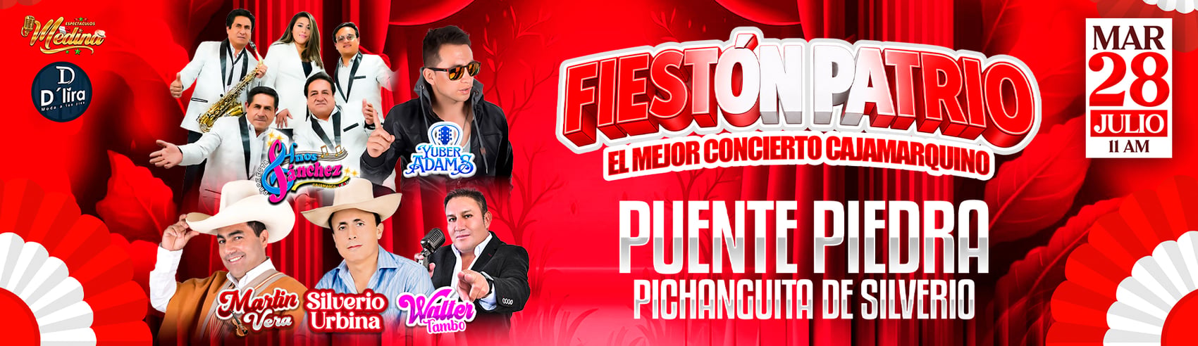 Fiestón Patrio con Silverio Urbina, Hns. Sanchez y más en Puente Piedra