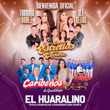 Bienvenida Oficial Thamara Gomez y Ale Seijas a Las Estrellas de la Cumbia en El Huaralino
