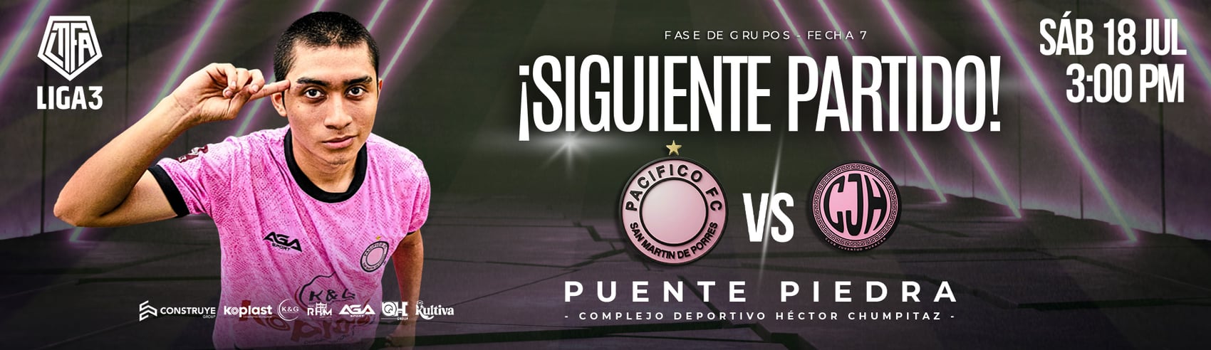 Pacifico FC vs Juventud Huracán por la Liga 3