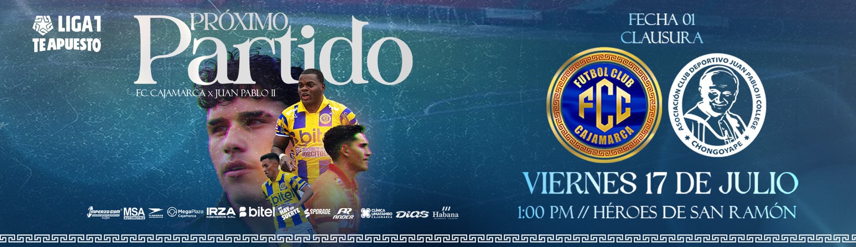 FC Cajamarca vs Juan Pablo II por la Liga 1
