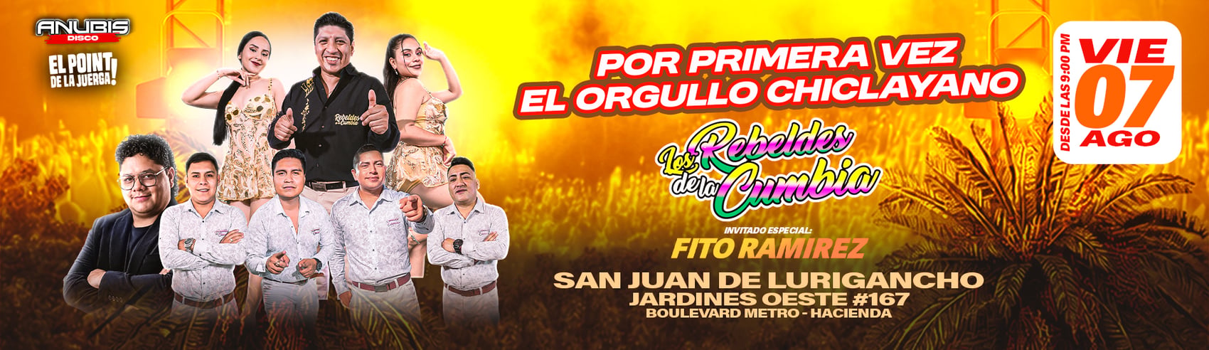 Los Rebeldes de la Cumbia y Fito Ramirez en Anubis de SJL