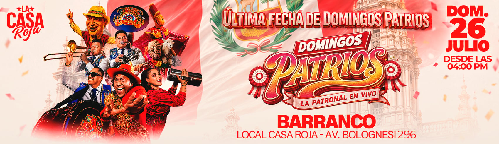 Última Fecha de Domingos Patronales en Barranco