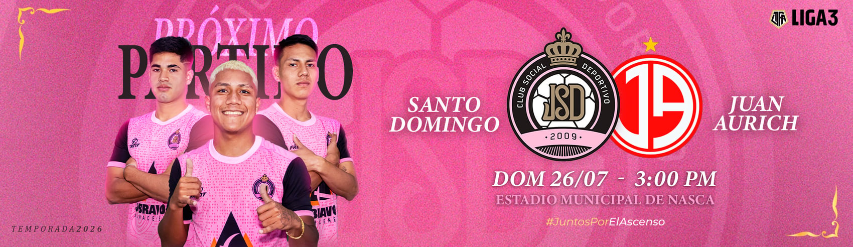 Juventud Santo Domingo vs Juan Aurich por la Liga 3 en Nazca