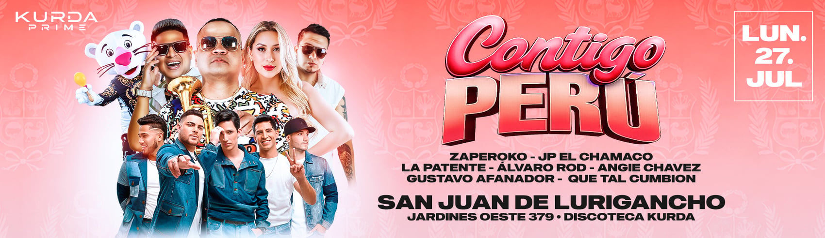 Contigo Perú con Zaperoko, JP El Chamaco, La Patente y más en Kurda Prime de SJL