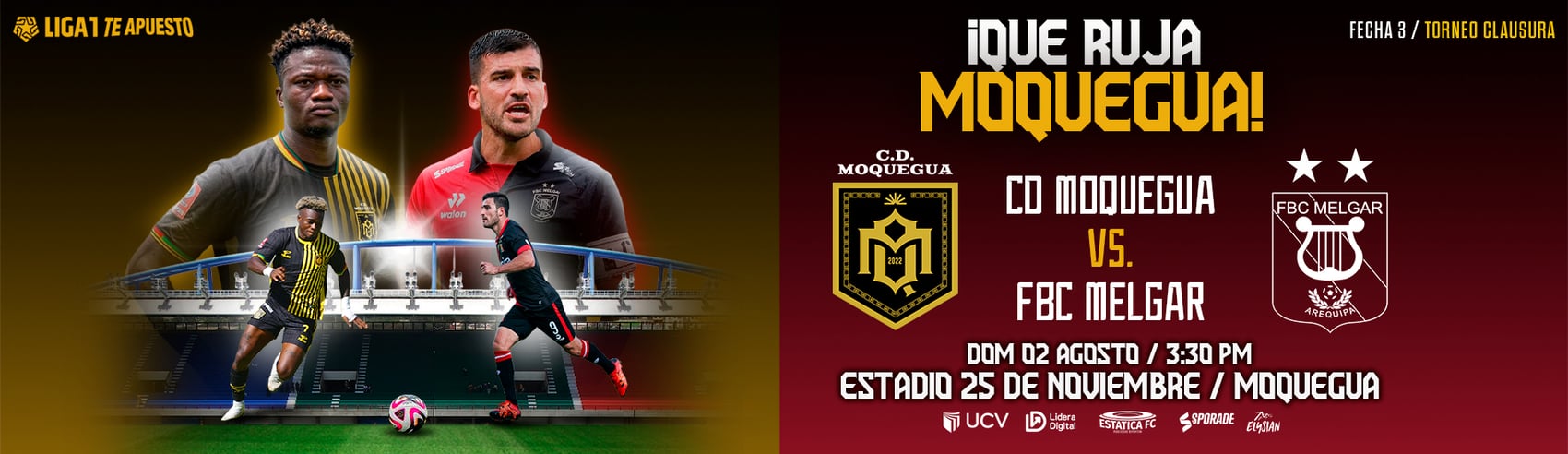 CD Moquegua vs FBC Melgar por la Liga1