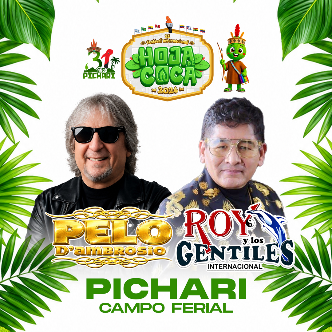 Imagen de Pelo D'Ambrosio y Roy y los Gentiles Internacional en el Festival Internacional Hoja de Coca 2026