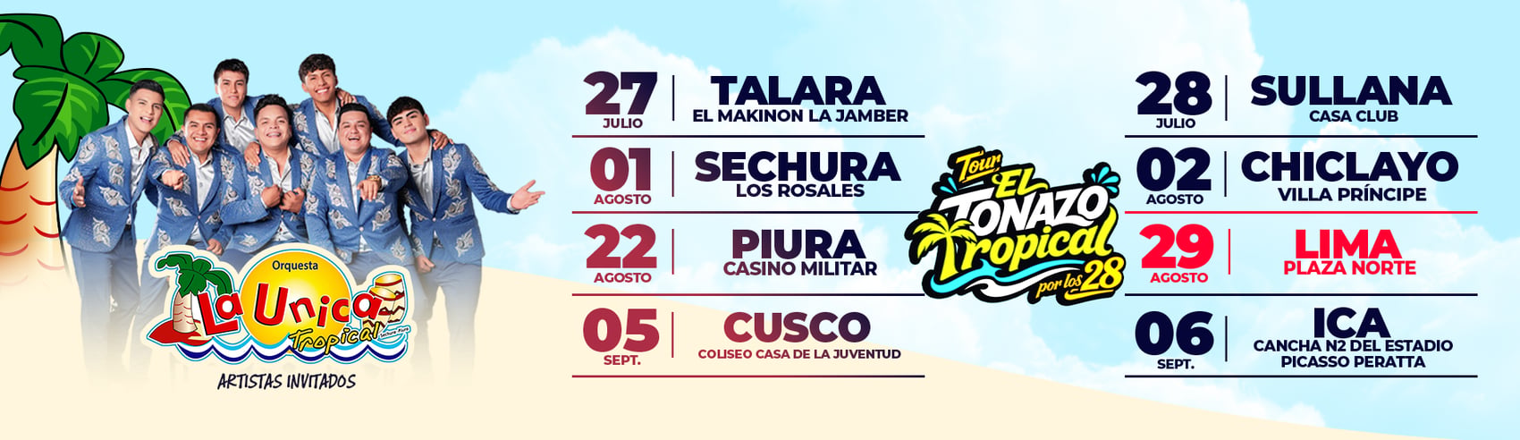 Tour el Tonazo Tropical por los 28